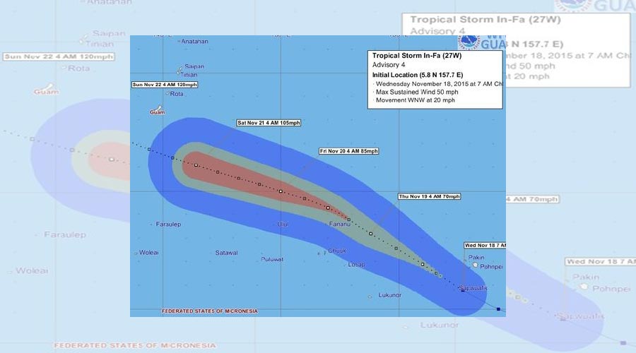11/18グアム台風情報